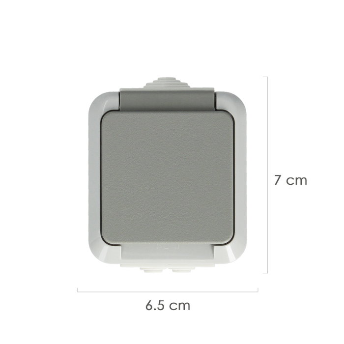 WOLFPACK LINEA PROFESIONAL Base Schuko avec couvercle gris