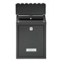 Arregui Boîte aux lettres individuelle extérieure Civic Acier noir 21,6 x 8 x 30 cm