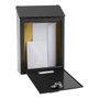 Arregui Boîte aux lettres individuelle extérieure Civic Acier noir 21,6 x 8 x 30 cm