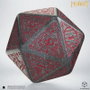 Q Workshop Le Hobbit Spindown jumbo dé Lunaris TCG D20 Gris scintillant