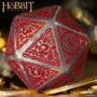 Q Workshop Le Hobbit Spindown jumbo dé Lunaris TCG D20 Gris scintillant
