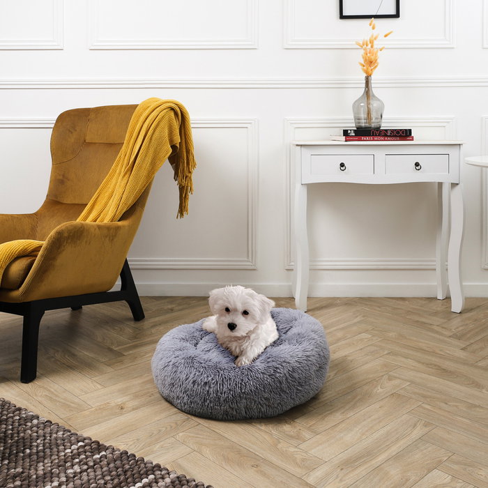 The Concept Factory Panier-Coussin Gris 60 cm