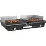 Little Balance Plancha électrique Dual 2000 Nopifas - 2000 W - 2 zones de cuisson indépendantes - Revêtement sans PFAS - Noir