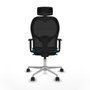 Piqueras y Crespo 1D086N2 Chaise de Bureau Noir Vert pétrole