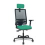 Piqueras y Crespo Chaise de bureau Bormate, Vert émeraude et Noir