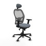 Piqueras y Crespo 2D036G1 Chaise de Bureau avec Appui-tête Gris