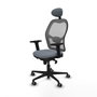 Piqueras y Crespo 2D036G1 Chaise de Bureau avec Appui-tête Gris