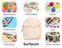 Innspiro Lot de 50 monnaies en coton 8x10x3 cm