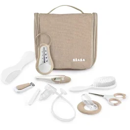 Beaba Trousse de toilette - 10 accessoires - Terre d'argile