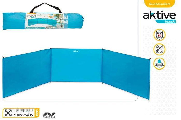 Color Baby - Brise-vent avec protection UV, dimensions 300 x 75/85 cm, plastique, polyester et aluminium, à partir de 3 ans Color Baby - Brise-vent avec protection UV, dimensions 300 x 75/85 cm, plastique, polyester et aluminium, à partir de 3 ans
