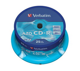 Verbatim - CD-R AZO Crystal, 700 Mo - 52x - Disques vierges pour sauvegarde de données