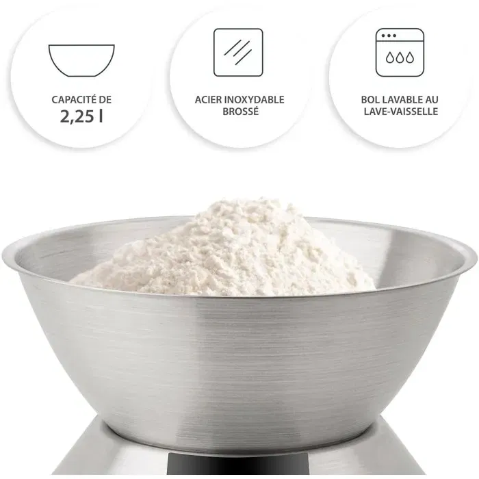 ADE Balance de cuisine digitale Hanna, 5 kg / 2.25 L, bol inclus, fonction tare, dimensions 23 x 16.5 cm, acier inoxydable, piles AAA incluses ADE Balance de cuisine digitale Hanna, 5 kg / 2.25 L, bol inclus, fonction tare, dimensions 23 x 16.5 cm, acier inoxydable, piles AAA incluses
