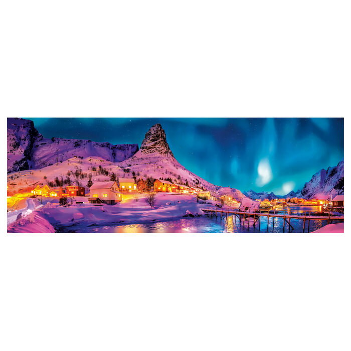 CLEMENTONI Puzzle 1000 pièces Noche de Colores Îles Lofoten