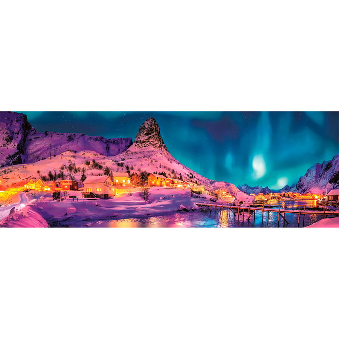 Clementoni Puzzle 1000 pièces pour adultes - Nuit colorée des îles Lofoten - 39747