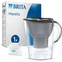 BRITA Carafe filtrante Marella Graphite - 2,4L (1,4L filtrée) - Réduit chlore, calcaire, métaux - 1 Cartouche Maxtra Pro incluse