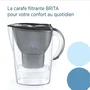 BRITA Carafe filtrante Marella Graphite - 2,4L (1,4L filtrée) - Réduit chlore, calcaire, métaux - 1 Cartouche Maxtra Pro incluse