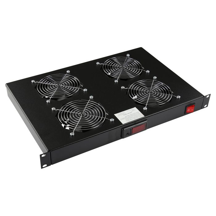 Lanview Module de ventilateur à thermostat numérique 1U 4 ventilateurs 560 m3/h pour rack/serveur Lanview Module de ventilateur à thermostat numérique 1U 4 ventilateurs 560 m3/h pour rack/serveur