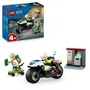 Lego City 60455 - Jeu de Construction La Course-Poursuite en Moto de Police, avec Moto, Skateboard et Minifigurines, Dès 4 Ans