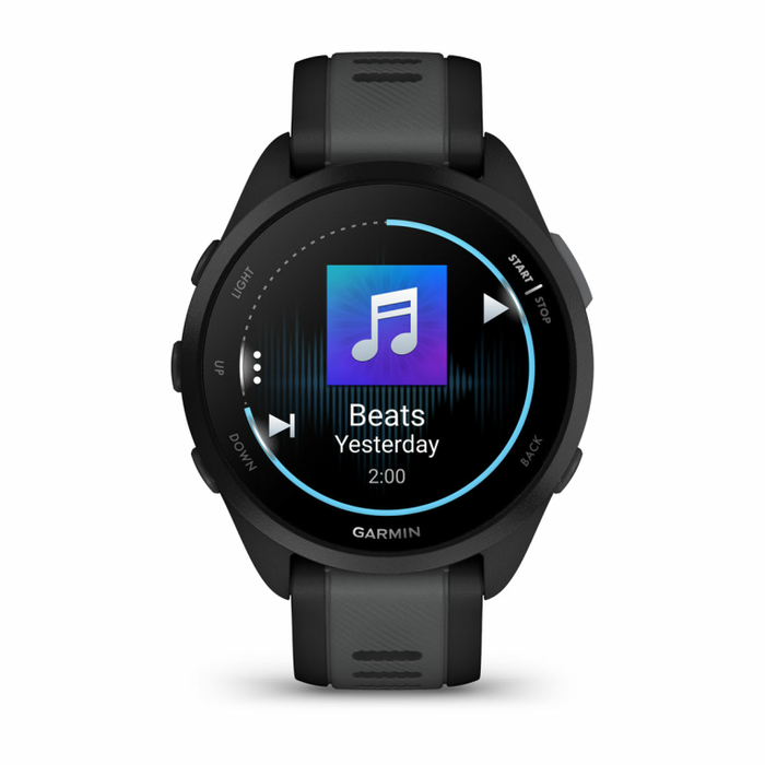 Garmin Forerunner 165 Music Montre Connectée GPS Noir Gris - Smartwatch Running avec Musique Intégrée, AMOLED, Autonomie 11 Jours