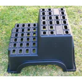 MGI Marchepied Double en Plastique, Modèle 890136 - 62 x 52 x 38 cm - Stable et Large, Finition Mate