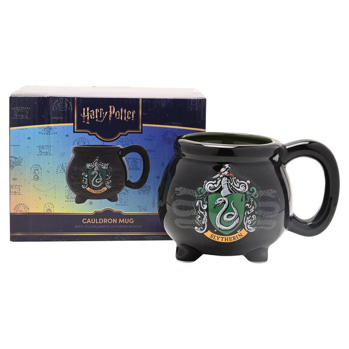 WIDDOP & CO Tasse en céramique Caldero Harry Potter Slytherin avec écusson - Objet de collection sous licence officielle