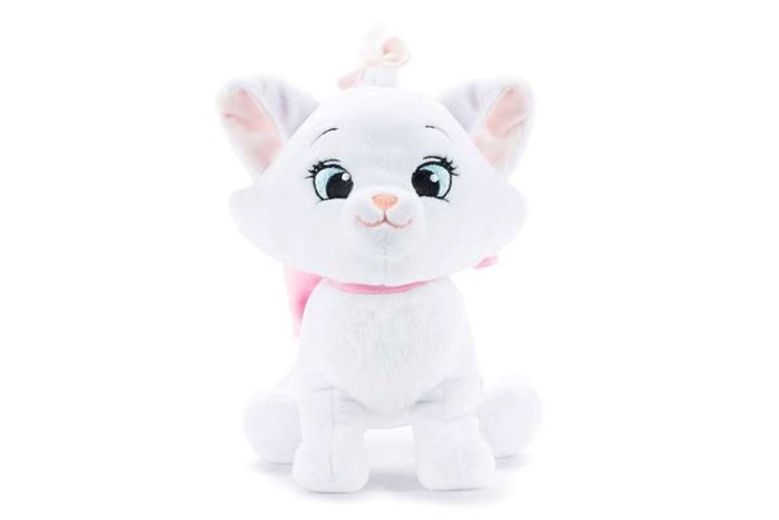 Disney Animals Peluche Marie 25 cm, Doudou Textile pour Nouveau-nés (Langue Espagnol/Portugais)