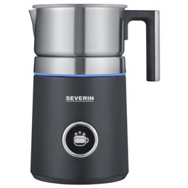 Severin Spuma 700 Plus Mousseur à lait automatique, Acier inoxydable, Noir/Argent