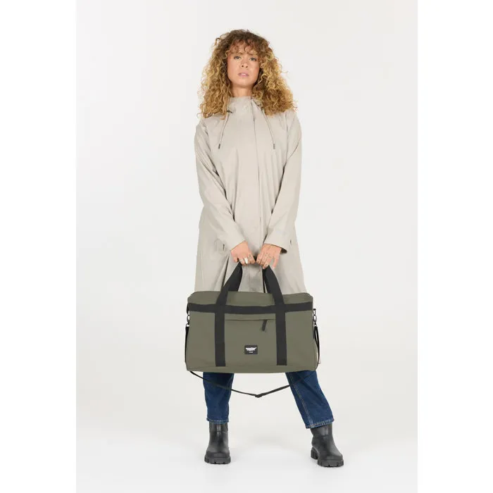 Weather Report Sac de Sport Bronze 40L en PU Imperméable - Kaki, Poignées et Sangle Réglable, Compartiments à Fermeture Éclair