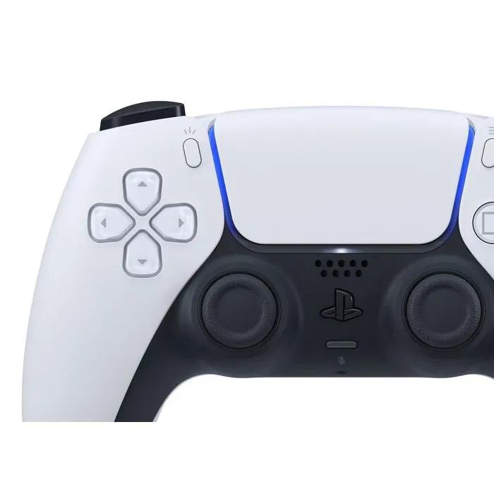 Sony Manette sans fil DualSense blanche pour PS5 et PC avec retour haptique, gâchettes adaptatives et microphone intégré