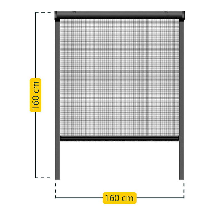 Schellenberg Moustiquaire enroulable anthracite, 160 x 160 cm