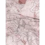 Parure de lit 100% coton renforcé Rose poudré - 240 x 220 cm + 2 taies 60 x 60 cm