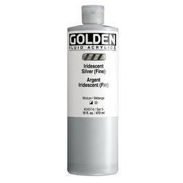 Golden Fluid Colores Acrílicos Plata Iridiscente (Fino) 473 ml