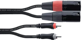 Cordial EU 1 MC Câble double 2x XLR mâle vers 2x RCA - 1 m
