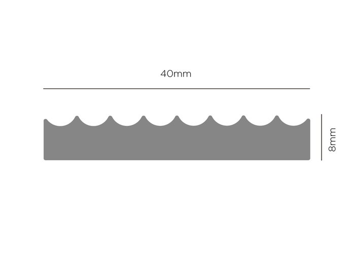Innspiro Cartouche interchangeable pour perforatrice de bordures vagues 10x43mm