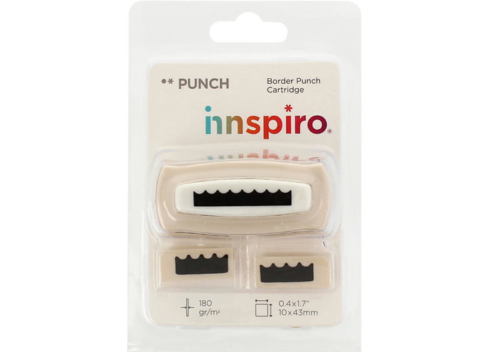 Innspiro Cartouche interchangeable pour perforatrice de bordures vagues 10x43mm