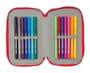Safta Plumier triple 36 pièces ATCO de Madrid avec matériel scolaire - 12,5 x 19,5 x 5,5 cm - Produit en espagnol