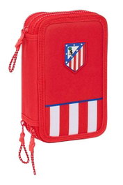Safta Plumier triple 36 pièces ATCO de Madrid avec matériel scolaire - 12,5 x 19,5 x 5,5 cm - Produit en espagnol