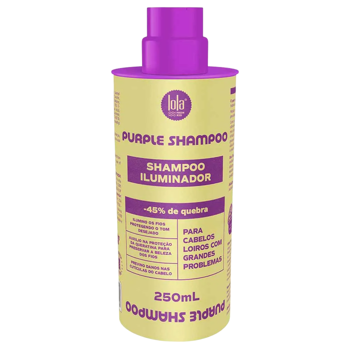 Lola Cosmetics Shampooing Violet 250 ml - Neutralise les tons jaunes et orangés des cheveux
