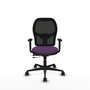 Chaise Jorquera Synchrone/Traslack tissu Pourpre Maille Noir Base en nylon noir Accoudoir 1D Sans appui-tête Roulettes 65mm nylon
