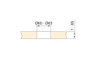 Emuca Multiconnecteur Vertikal Flat 60, 1 prise Schuko, 1 USB Type A, 1 USB Type C, Acier inoxydable