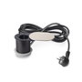 Emuca Multiconnecteur Vertikal Flat 60, 1 prise Schuko, 1 USB Type A, 1 USB Type C, Acier inoxydable