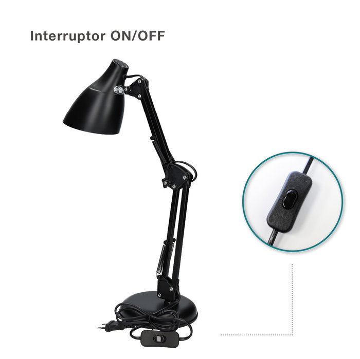 GSC Evolution Flexo de bureau Focus E27 Noir GSC Evolution Flexo de bureau Focus E27 Noir