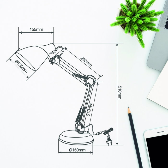 GSC Evolution Flexo de bureau Focus E27 Noir GSC Evolution Flexo de bureau Focus E27 Noir