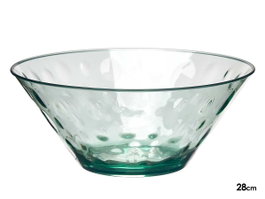 Leknes Bol plastique à pois vert 28 cm (Set de 12)