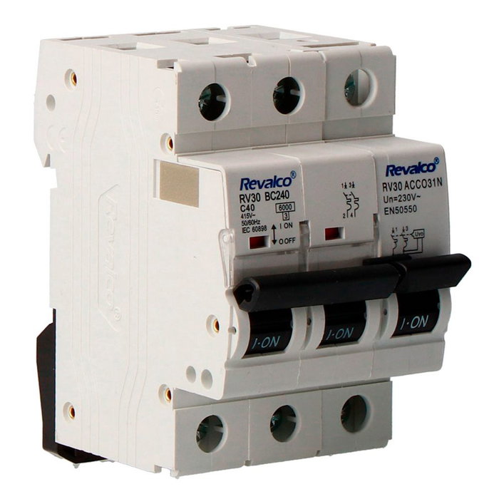Revalco Iga 2p 40a c 10ka Protection contre Surtensions Permanentes EN-50550 Disjoncteur Différentiel Blanc Baquelite Revalco Iga 2p 40a c 10ka Protection contre Surtensions Permanentes EN-50550 Disjoncteur Différentiel Blanc Baquelite
