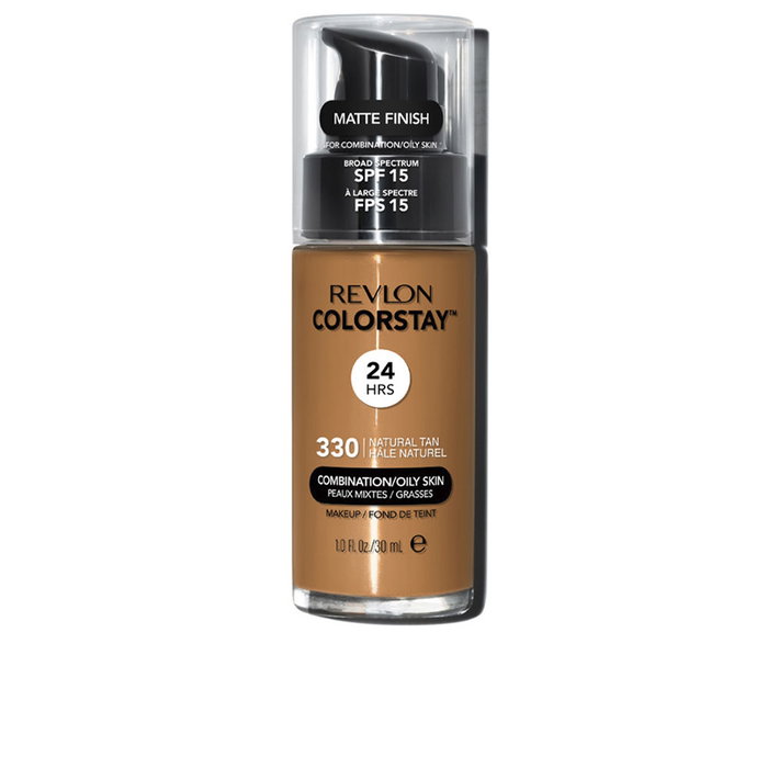 Revlon Fond de teint ColorStay pour Peaux Mixtes/Grassses #330 Natural Tan - 30 ml Revlon Fond de teint ColorStay pour Peaux Mixtes/Grassses #330 Natural Tan - 30 ml