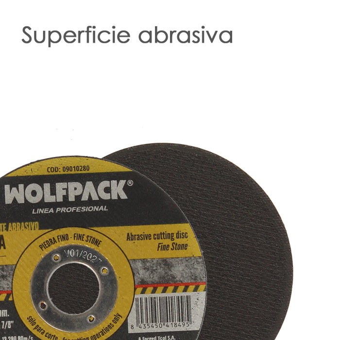 WOLFPACK LINEA PROFESIONAL Disque Wolfpack pierre fin 115x1,2 mm