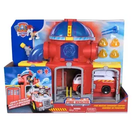 Spinmaster Pat'Patrouille Fire Rescue - Caserne de pompiers avec véhicule et figurine Marcus - Sons et lumières - Jouet interactif pour enfants à partir de 3 ans