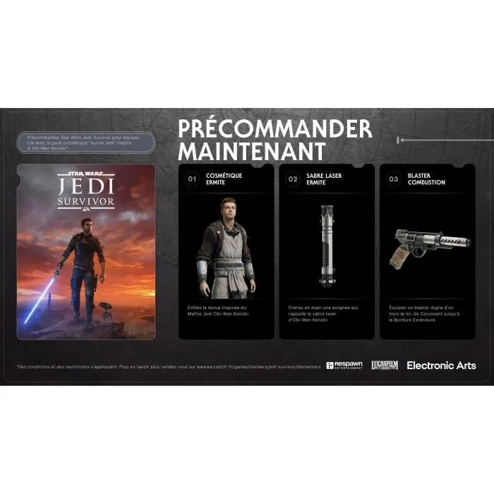 Electronic Arts - Star Wars Jedi: Survivor - Jeu d'action-aventure en français pour PlayStation 5 (PS5)