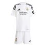 Ensemble Équipement de Football pour Enfants Adidas Real Madrid 24/25 Home Blanc M/L